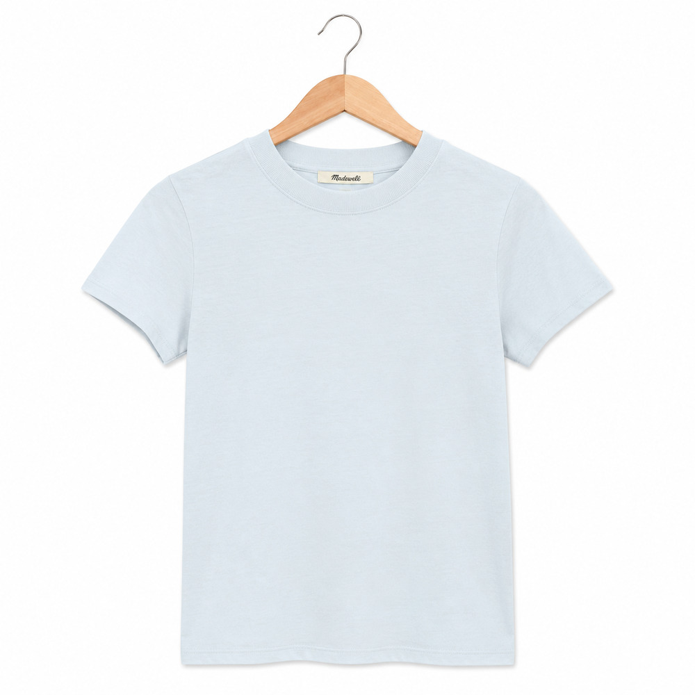 Madewell The Relaxed Tee in Vintage Jersey Womens Size XS Light Blue Casual NWT